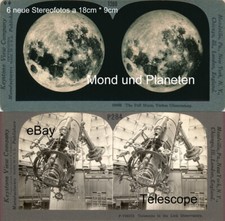 6 Stereofotos 18x9cm Mond